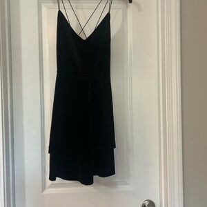 Elegant Black Strappy Mini Dress